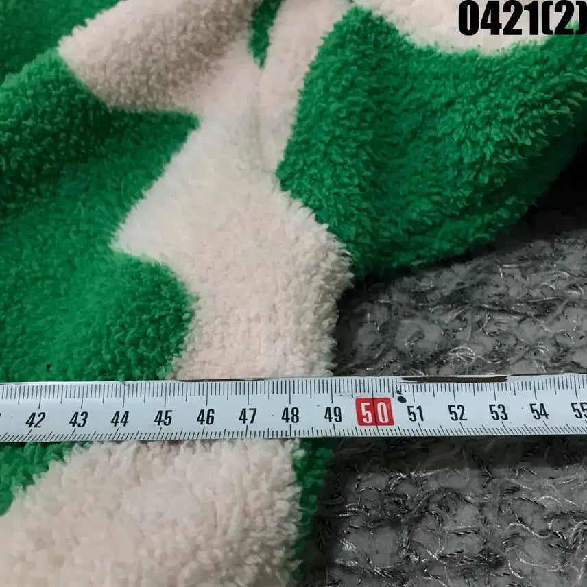 [SOLD OUT] Fabricant de weekend 그린 화이트 패턴 롱 기모 로브 m