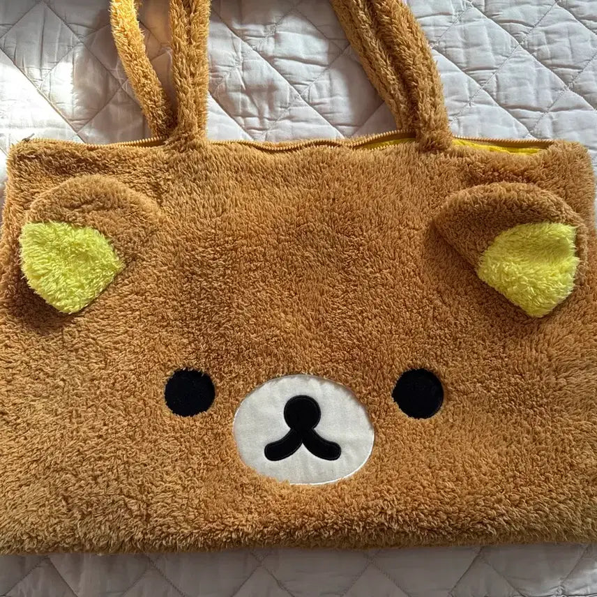 [BUNJANG] Rilakkuma Moko Moko Face Deca Bag / 리락쿠마 모코모코 페이스 데카 가방 토트백