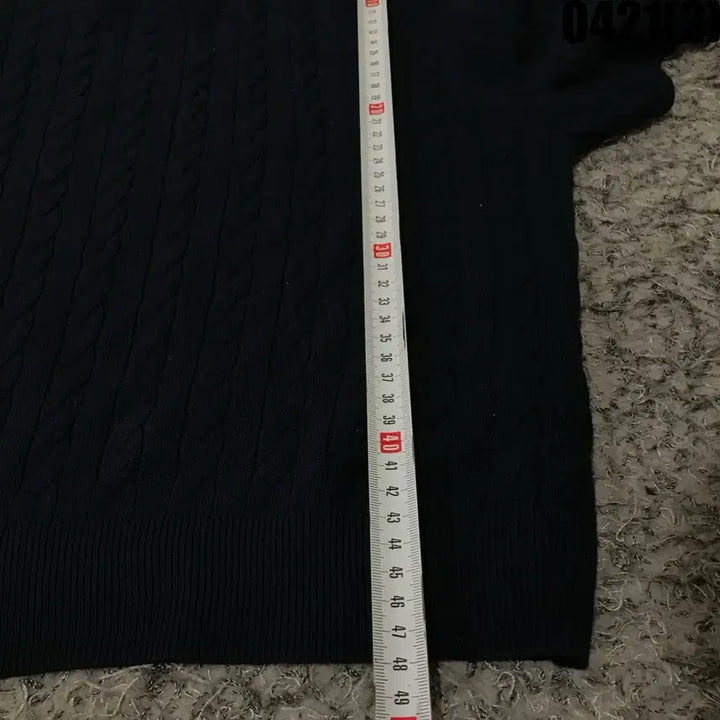 [BUNJANG] SPAO 스파오 네이비 케이블 반팔 니트 xl / SPAO 스파오 네이비 케이블 반팔 니트 xl
