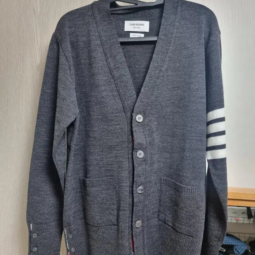 [SOLD OUT] 톰브라운 4선 가디건 차콜