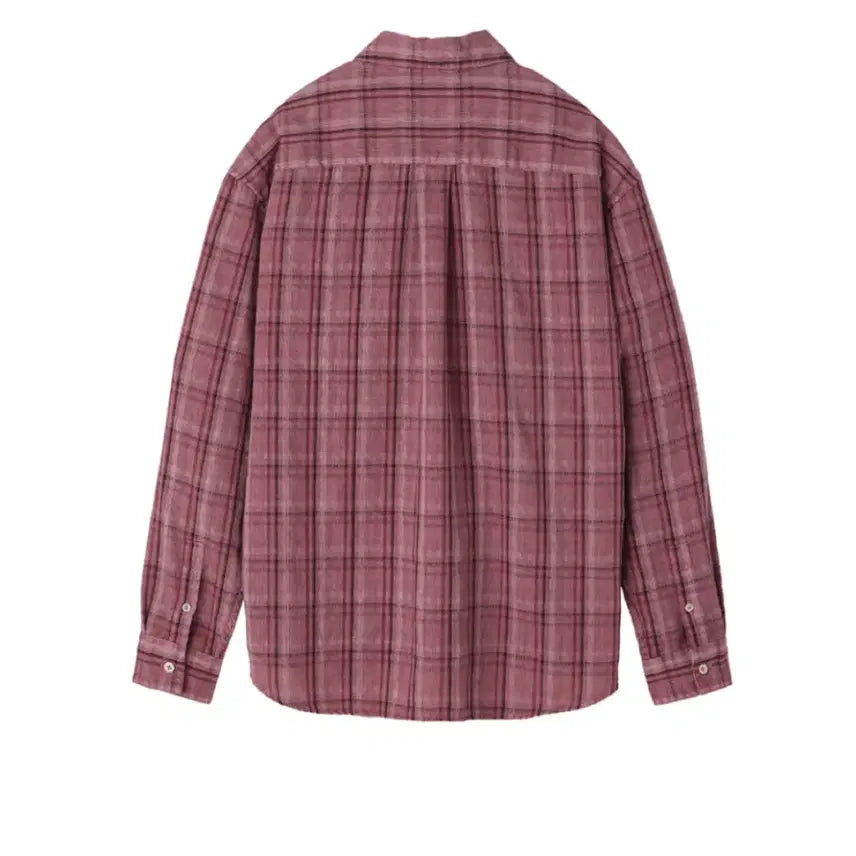 [SOLD OUT] 르아브 다이드 스트라이프 체크 셔츠 핑크 L사이즈