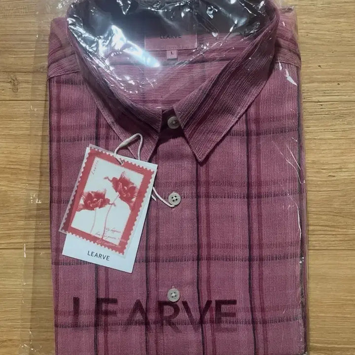 [SOLD OUT] 르아브 다이드 스트라이프 체크 셔츠 핑크 L사이즈