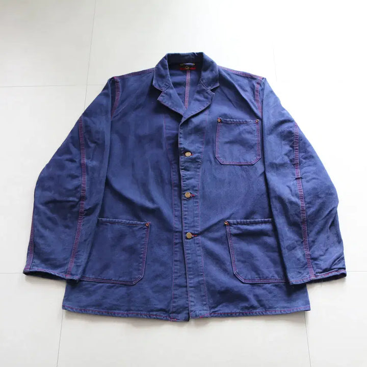 [SOLD OUT] 70s 프렌치 Fristads  노치드 라펠 리벳 초어 워크자켓(105)