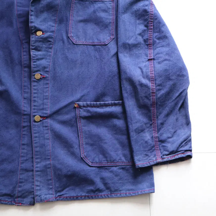 [SOLD OUT] 70s 프렌치 Fristads  노치드 라펠 리벳 초어 워크자켓(105)