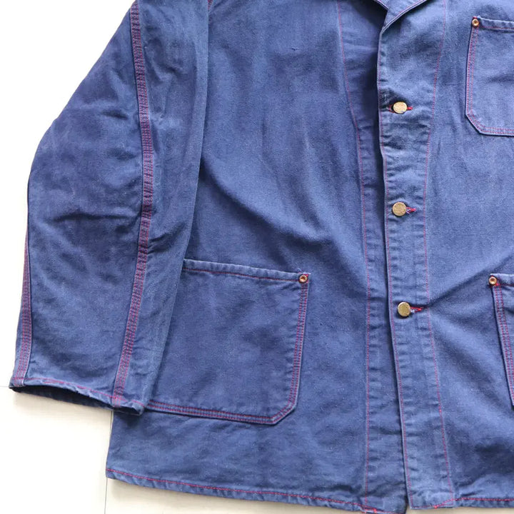 [SOLD OUT] 70s 프렌치 Fristads  노치드 라펠 리벳 초어 워크자켓(105)