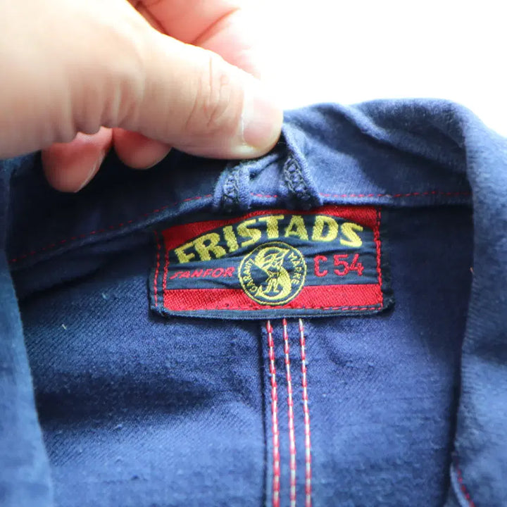 [SOLD OUT] 70s 프렌치 Fristads  노치드 라펠 리벳 초어 워크자켓(105)