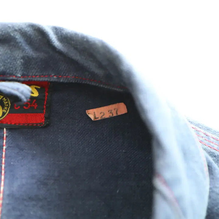 [SOLD OUT] 70s 프렌치 Fristads  노치드 라펠 리벳 초어 워크자켓(105)