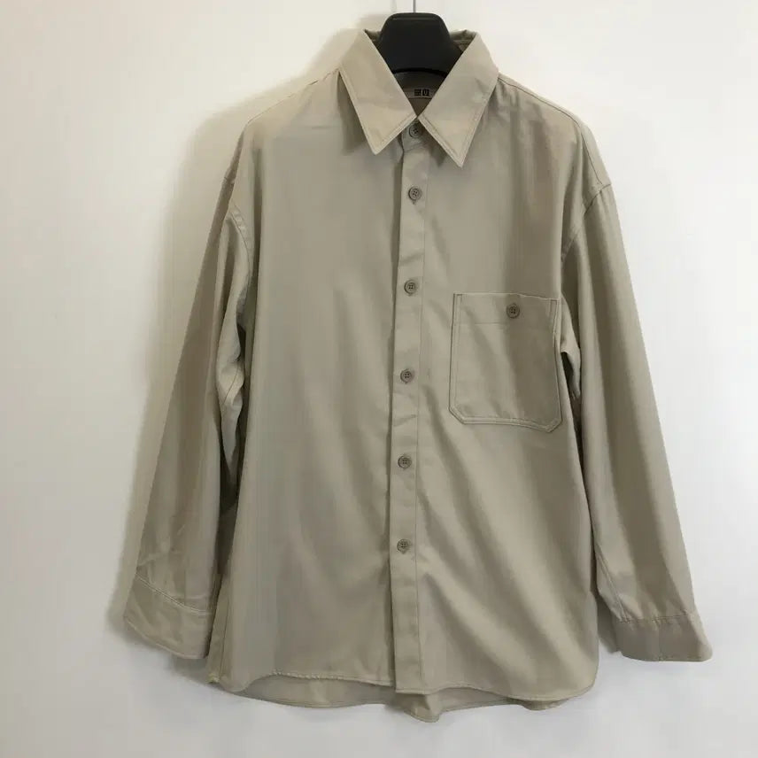 [BUNJANG] Uniqlo U Twill Work Oversized Shirt - Ivory [XL] / 유니클로U 트윌워크 오버사이즈셔츠 북미판 [XL]
