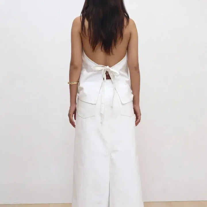 [BUNJANG] 문리 moonlee Cotton Halter Top 코튼 홀터넥 탑 / 문리 moonlee Cotton Halter Top 코튼 홀터넥 탑