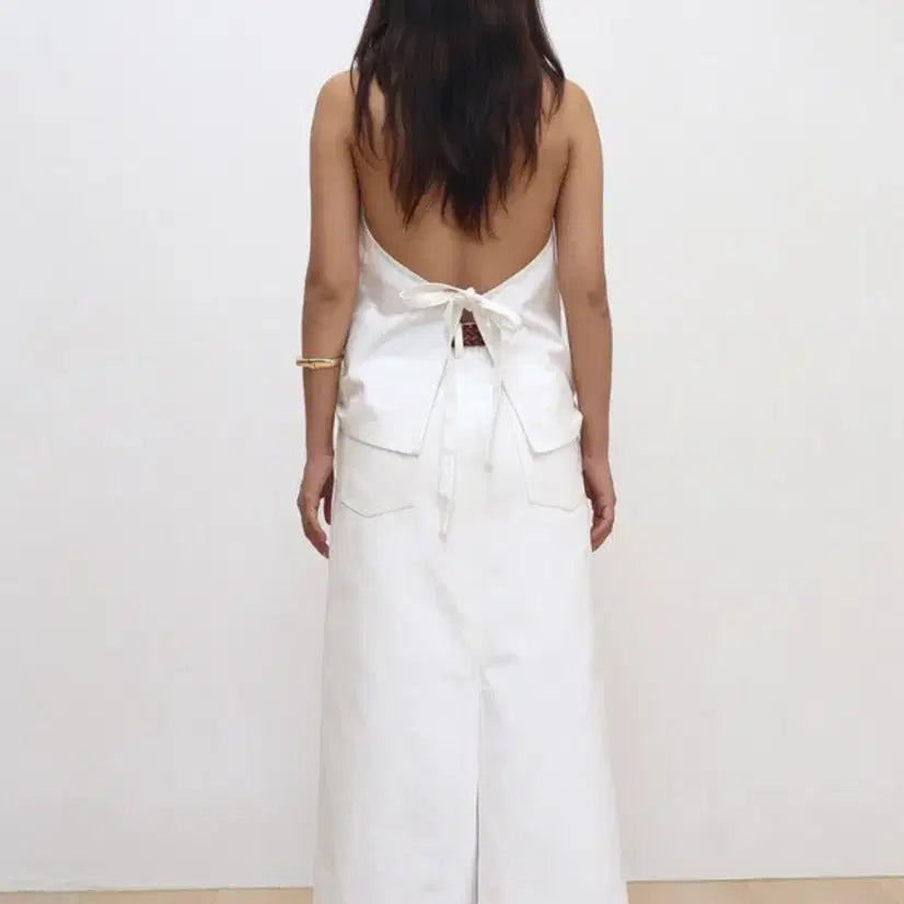 [BUNJANG] 문리 moonlee Cotton Halter Top 코튼 홀터넥 탑 / 문리 moonlee Cotton Halter Top 코튼 홀터넥 탑