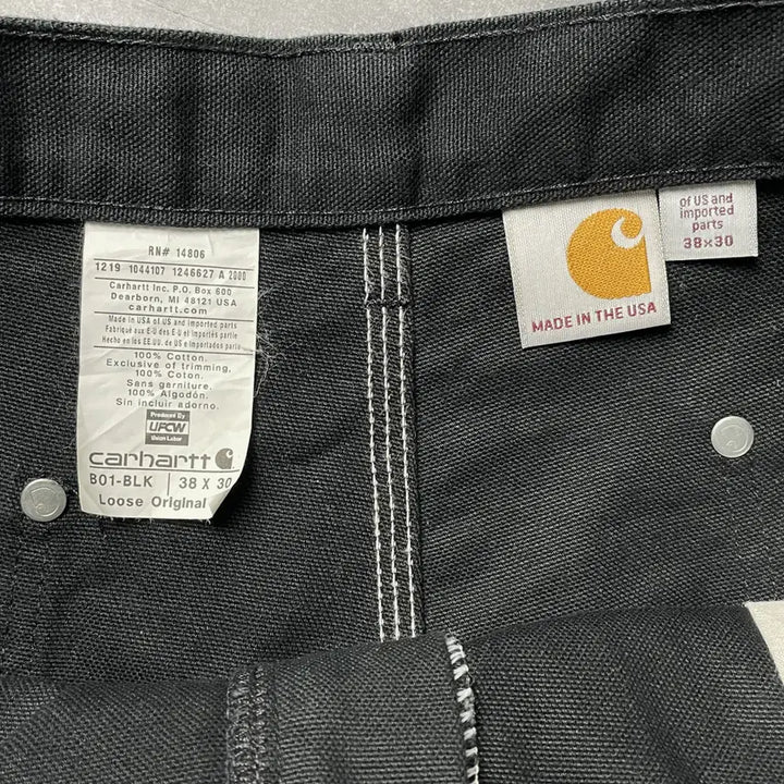 [BUNJANG] CARHARTT 칼하트 B01 블랙 더블니 워크 팬츠 A00839 / CARHARTT 칼하트 B01 블랙 더블니 워크 팬츠 A00839
