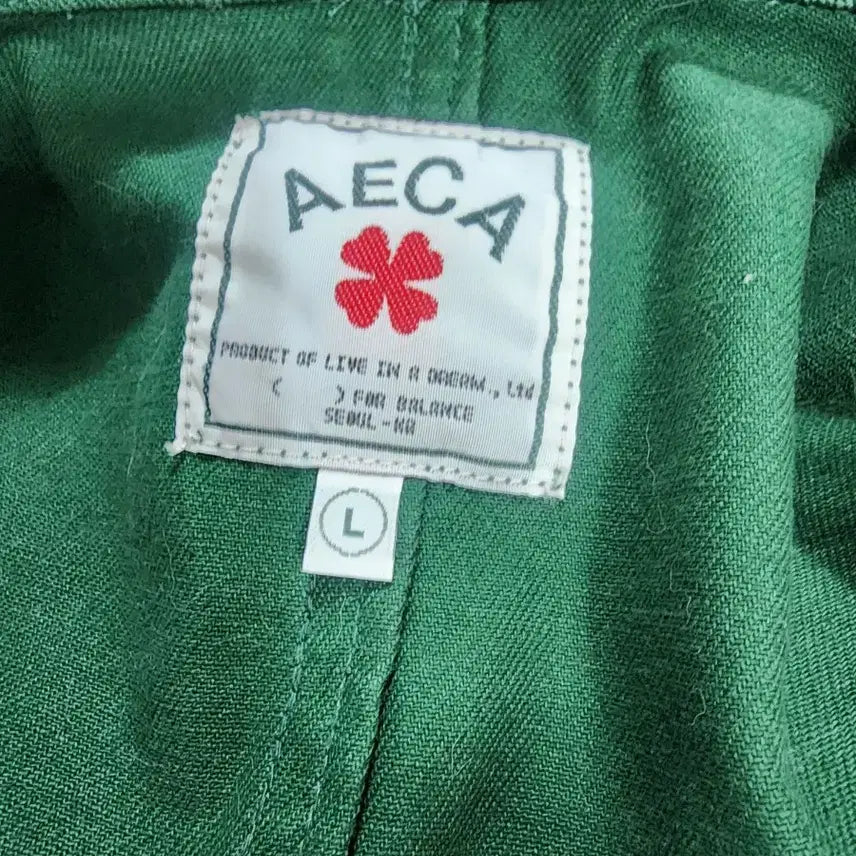 [BUNJANG] Aeca 에이카화이트 그린 블루종 자켓 L / Aeca 에이카화이트 그린 블루종 자켓 L