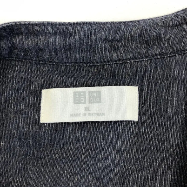 [SOLD OUT] 유니클로 헨리넥 린넨셔츠 XL 다크네이비