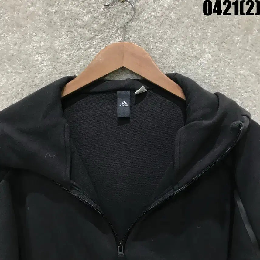 [SOLD OUT] 아디다스 블랙 후드 집업 m
