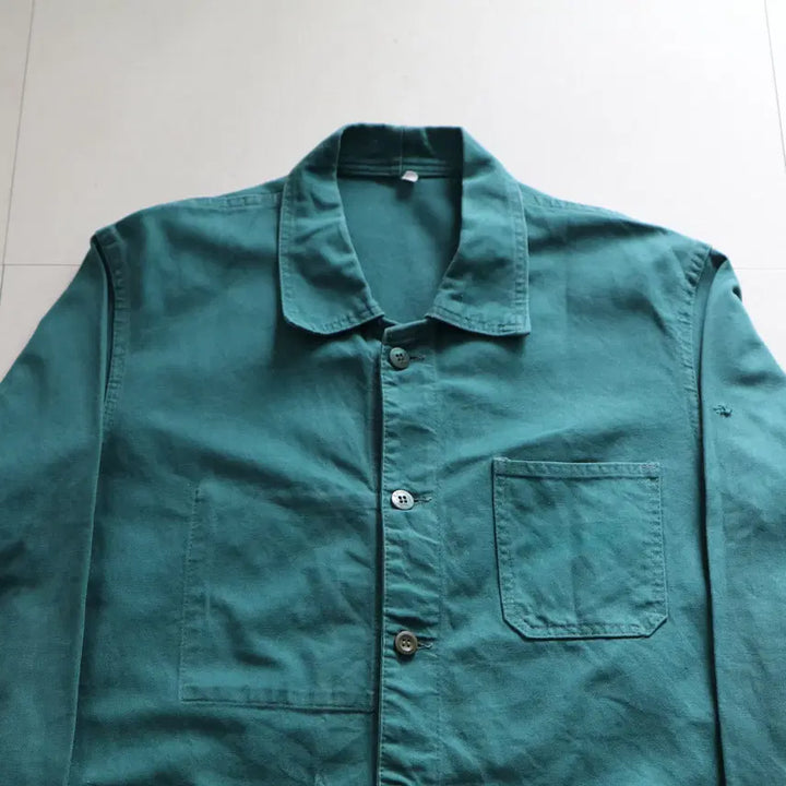 [SOLD OUT] 80s 프랑스 빈티지 그린 초어 워크자켓 (95-100)