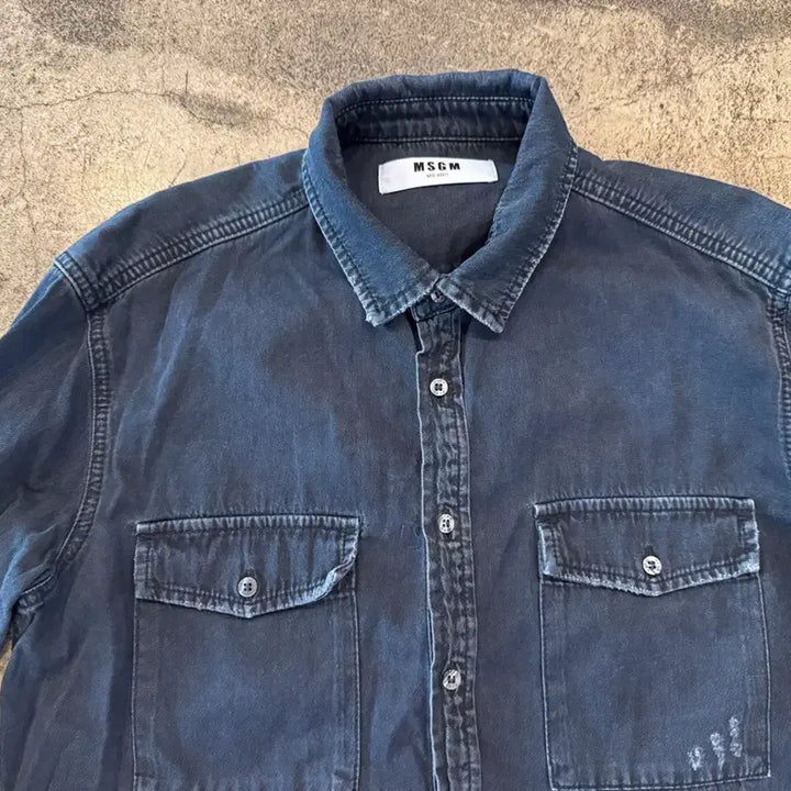 [SOLD OUT] MSGM 블랙 데님 셔츠