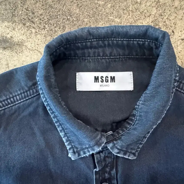 [SOLD OUT] MSGM 블랙 데님 셔츠