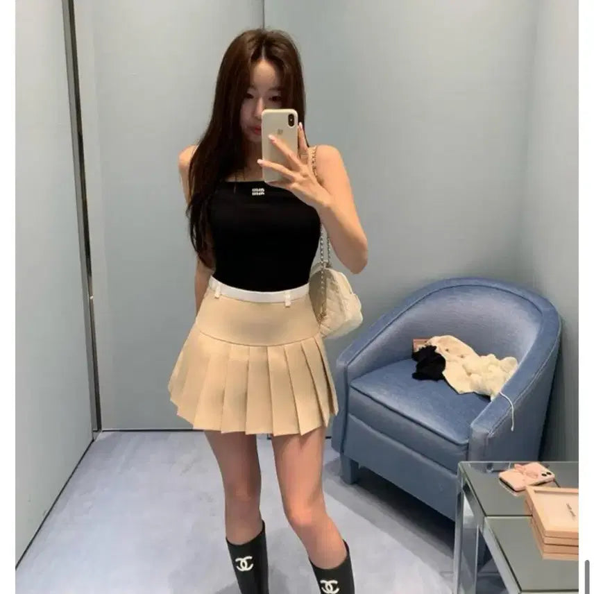 [BUNJANG] Sie 플리츠스커트 XS Pleated Skirt / 실사ㅇ 새상품 택o 시예 도조플리츠스커트 xs