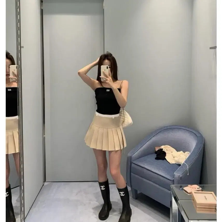 [BUNJANG] Sie 플리츠스커트 XS Pleated Skirt / 실사ㅇ 새상품 택o 시예 도조플리츠스커트 xs