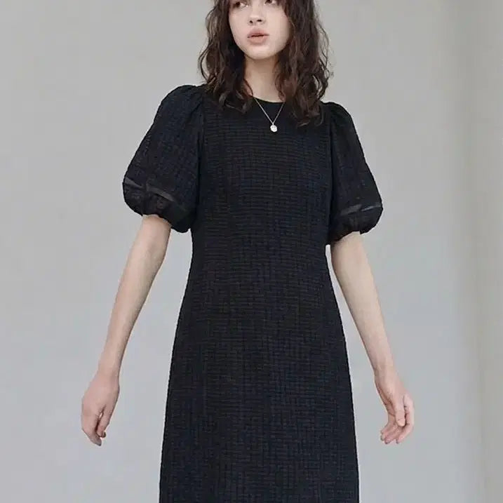 [BUNJANG] Sisley A-Line Volume Sleeve Dress / 시슬리 / 소매볼륨 A라인 원피스 m55