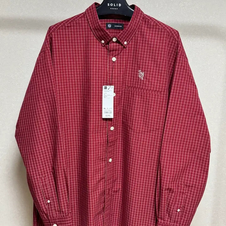[BUNJANG] GU Undercover Broad Check Shirt - Red - XL / [새상품/XL] GU 언더커버 브로드체크 셔츠 레드