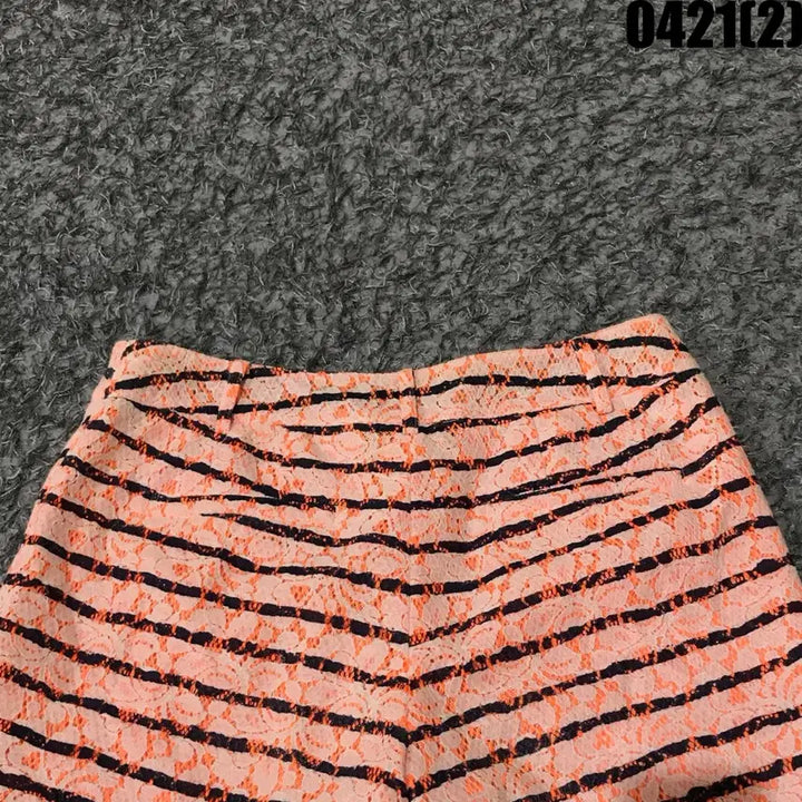 [BUNJANG] Olivia Lauren Orange Lace Striped Shorts / Olivia Lauren오렌지 레이스 스트라이프 반바지 29