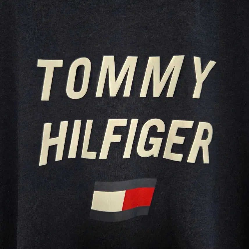 [BUNJANG] Tommy Hilfiger Big Logo Short Sleeve T-shirt Navy (S) / 타미힐피거 스포츠 반팔티 티셔츠 라운드티 네이비 여성 S