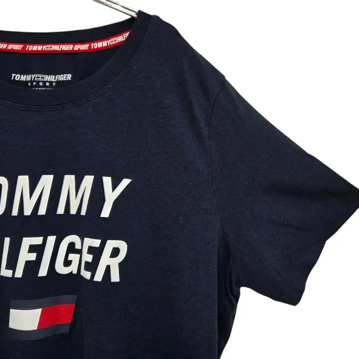 [BUNJANG] Tommy Hilfiger Big Logo Short Sleeve T-shirt Navy (S) / 타미힐피거 스포츠 반팔티 티셔츠 라운드티 네이비 여성 S