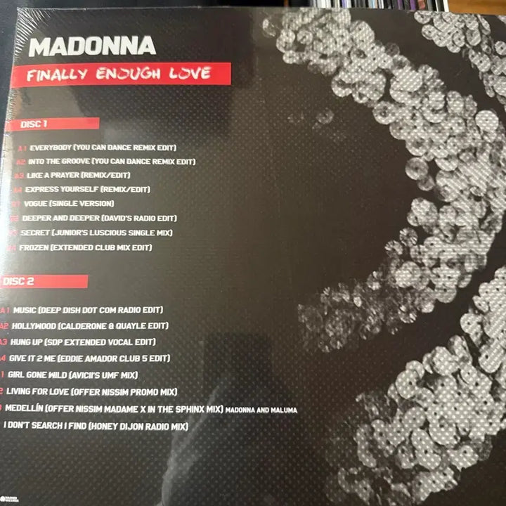 [BUNJANG] Madonna Finally Enough Love Remix 2LP Red Vinyl / 마돈나 (Madonna) Finally Enough Love 리믹스 엘피