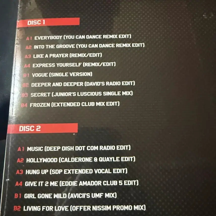 [BUNJANG] Madonna Finally Enough Love Remix 2LP Red Vinyl / 마돈나 (Madonna) Finally Enough Love 리믹스 엘피