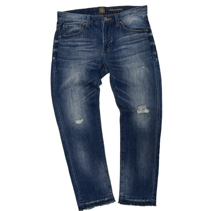 [BUNJANG] Back Number Vintage Cropped Denim Pants / 백넘버(Back Number) 빈티지 데미지 크롭 데님 팬츠