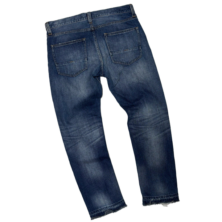 [BUNJANG] Back Number Vintage Cropped Denim Pants / 백넘버(Back Number) 빈티지 데미지 크롭 데님 팬츠