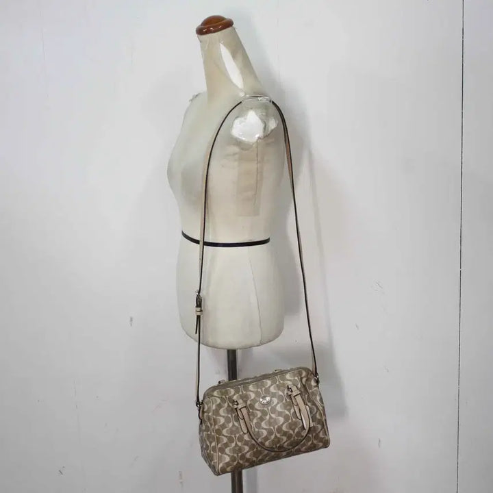 [BUNJANG] Coach Signature Tote &amp; Crossbody Bag / B-10638/코치 정품 여성용 시그네쳐 토드&amp;크로스백