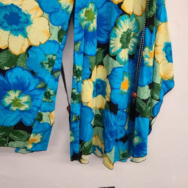 [BUNJANG] Bohemian Style Pattern Wide Leg Pants (Size 77) / [여성77 size] 보헤미안 st 뒷밴딩 패턴 통 바지