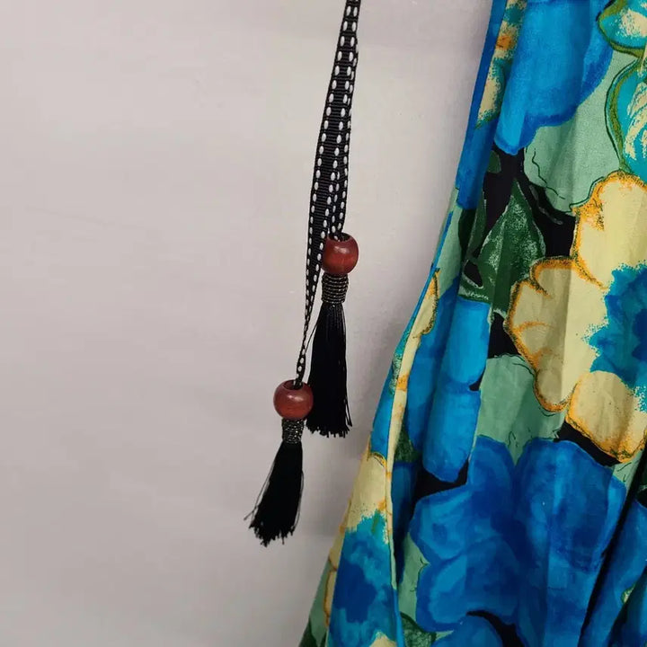 [BUNJANG] Bohemian Style Pattern Wide Leg Pants (Size 77) / [여성77 size] 보헤미안 st 뒷밴딩 패턴 통 바지