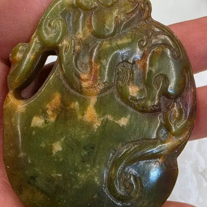 [BUNJANG] Unidentified Brand Tiger Jade Ornament / 고옥에강옥 맹호옥