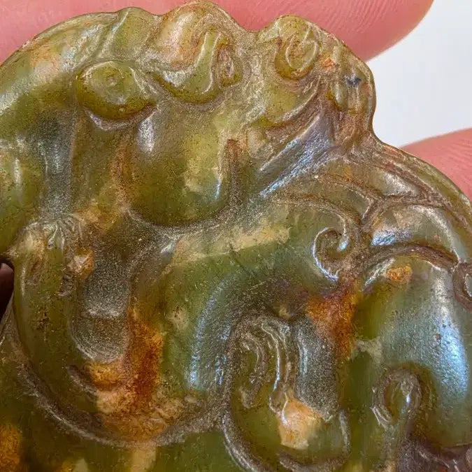 [BUNJANG] Unidentified Brand Tiger Jade Ornament / 고옥에강옥 맹호옥
