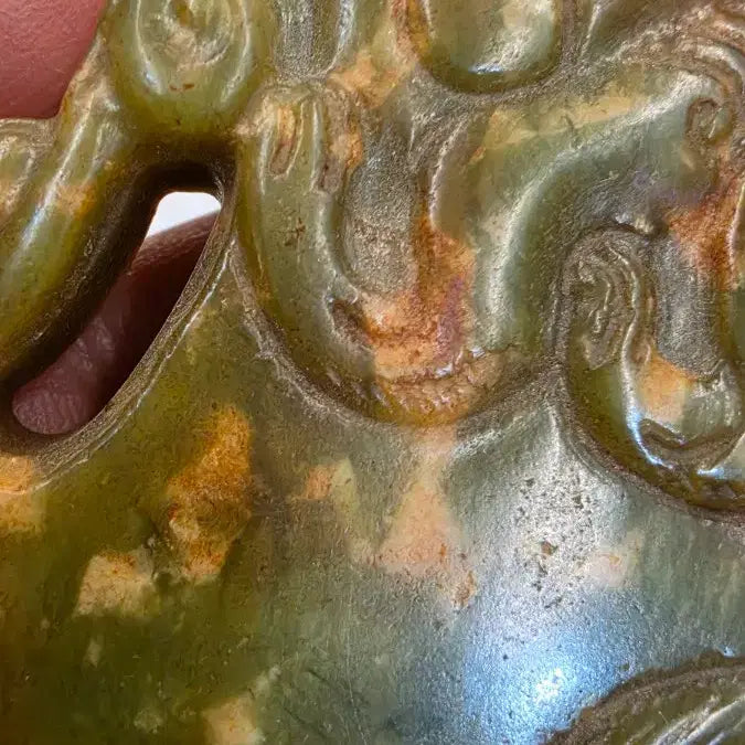 [BUNJANG] Unidentified Brand Tiger Jade Ornament / 고옥에강옥 맹호옥