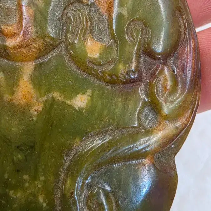 [BUNJANG] Unidentified Brand Tiger Jade Ornament / 고옥에강옥 맹호옥