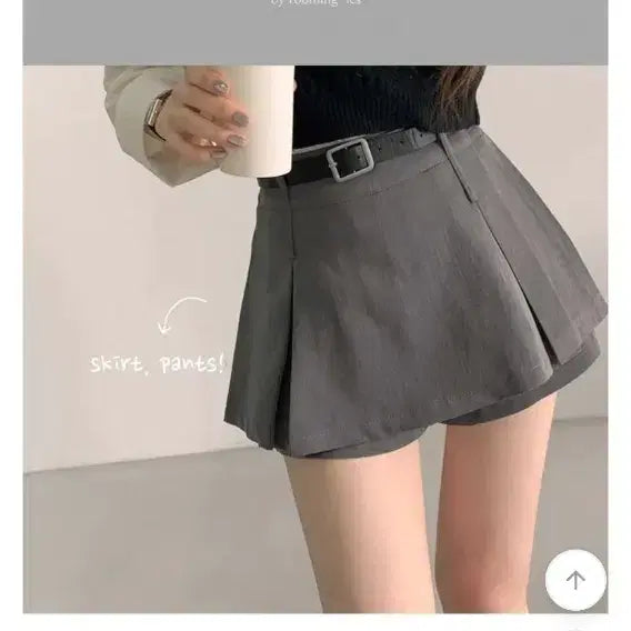 [SOLD OUT] 그레이 미니 치마바지