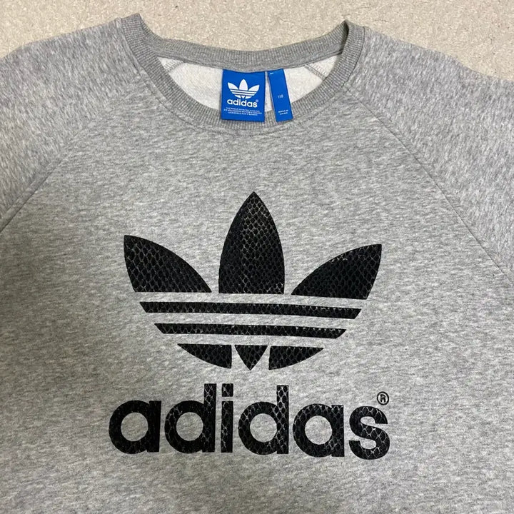 [BUNJANG] Adidas Trefoil Gray Sweatshirt / 아디다스 트레포일 맨투맨 회색 기모 110