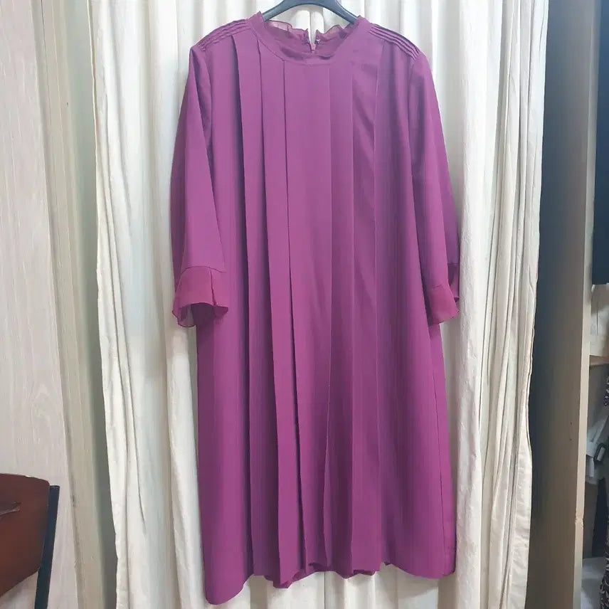 [SOLD OUT] givy플리츠 롱 원피스 퍼플
