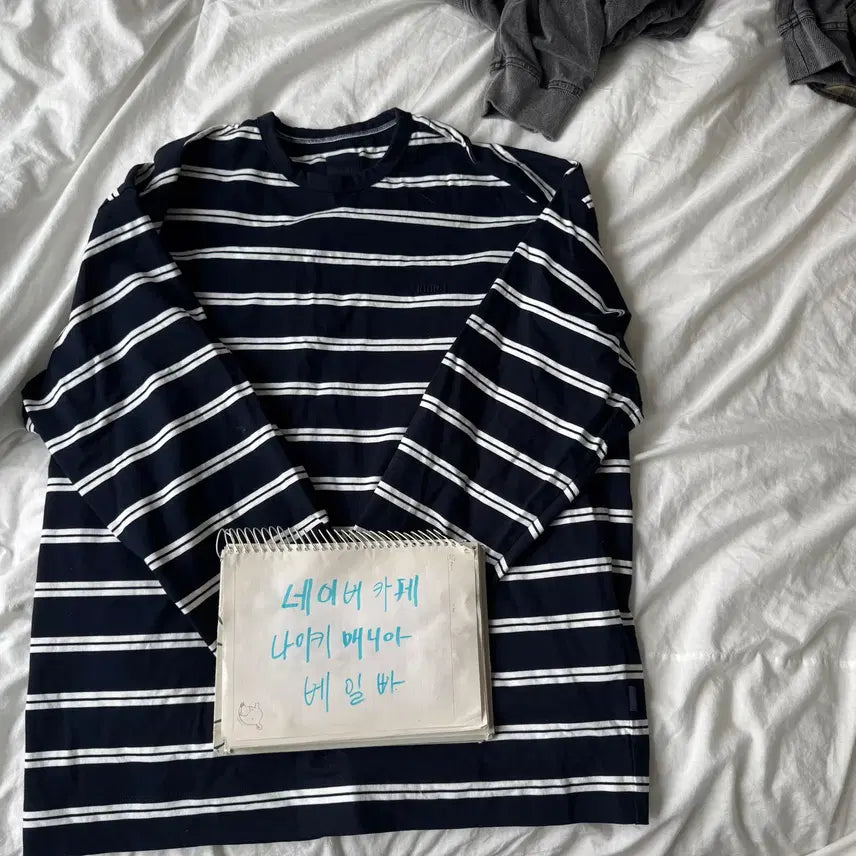 [BUNJANG] Juun.J 25SS Re-edition Striped Long Sleeve Black / m) 준지 25SS 복각 스트라이프 롱슬리브 블랙