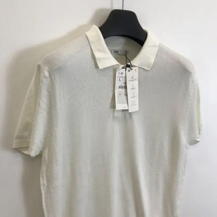 [BUNJANG] ZARA Knit Short-Sleeve Polo Shirt / 자라 니트 반팔카라티 새상품 [L]