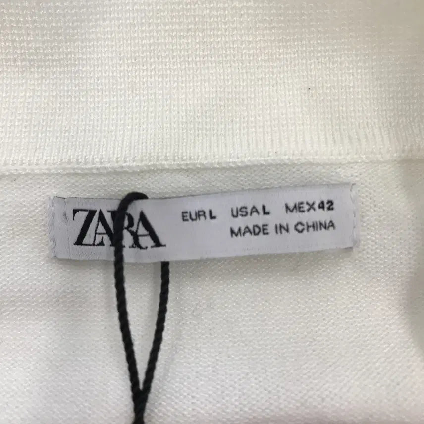 [BUNJANG] ZARA Knit Short-Sleeve Polo Shirt / 자라 니트 반팔카라티 새상품 [L]