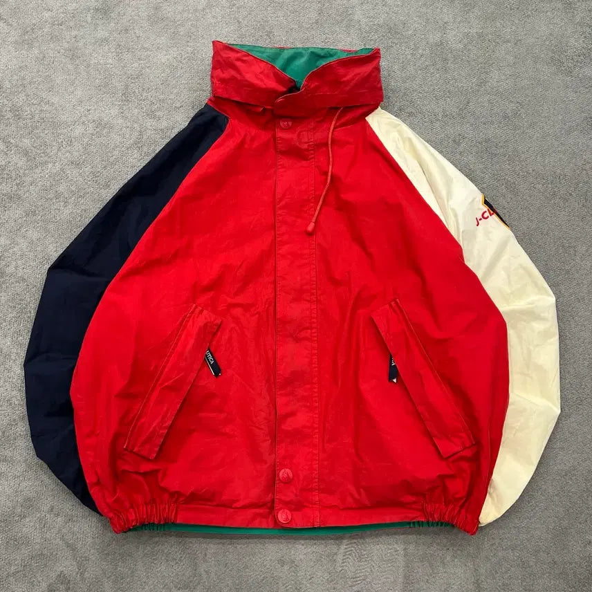 [BUNJANG] Nautica Colorblock Reversible Windbreaker Jacket / 110 노티카 컬러블록 리버시블 바람막이 자켓