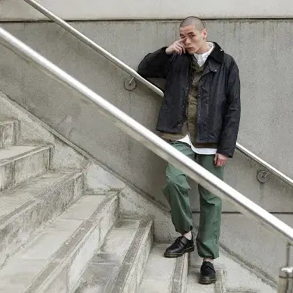 [BUNJANG] Barbour Engineered Garments Graham Black Jacket XL / 바버 x 엔지니어드 가먼츠 그라함 블랙 XL