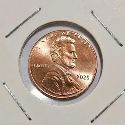 [BUNJANG] 2025 Lincoln 1 Cent Philadelphia Coin / 미국 2025년 미사용 링컨1센트 필라델피아 동전(외국주화)01