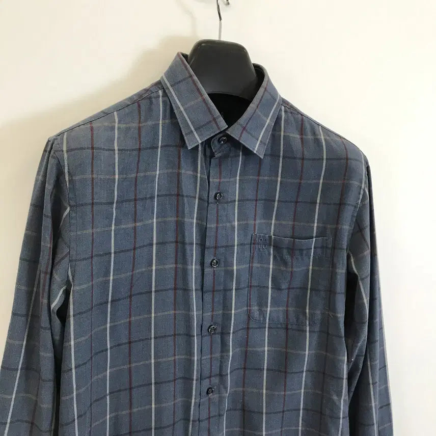 [BUNJANG] DAKS Casual Check Shirt (Blue) [95] / DAKS 닥스 캐주얼 체크셔츠 블루[95]