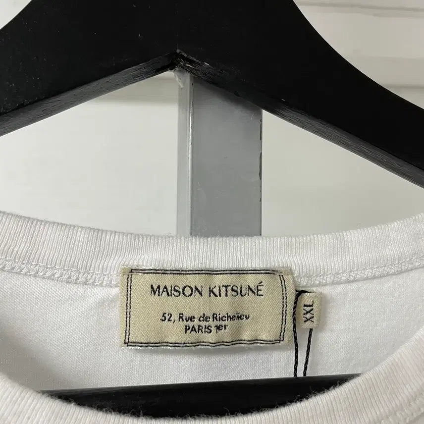 [BUNJANG] Maison Kitsune White XXL T-shirt / 메종키츠네 반팔 티셔츠 화이트 XXL